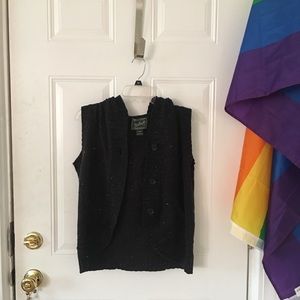 Short sleeve button down sweater